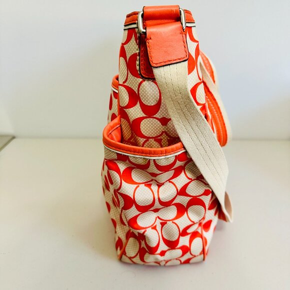 EUC COACH WATER RESISTANT SIGNATURE LOGO POLKA DOTS BABY DIAPER TOTE W DUST BAG - Picture 4 of 16